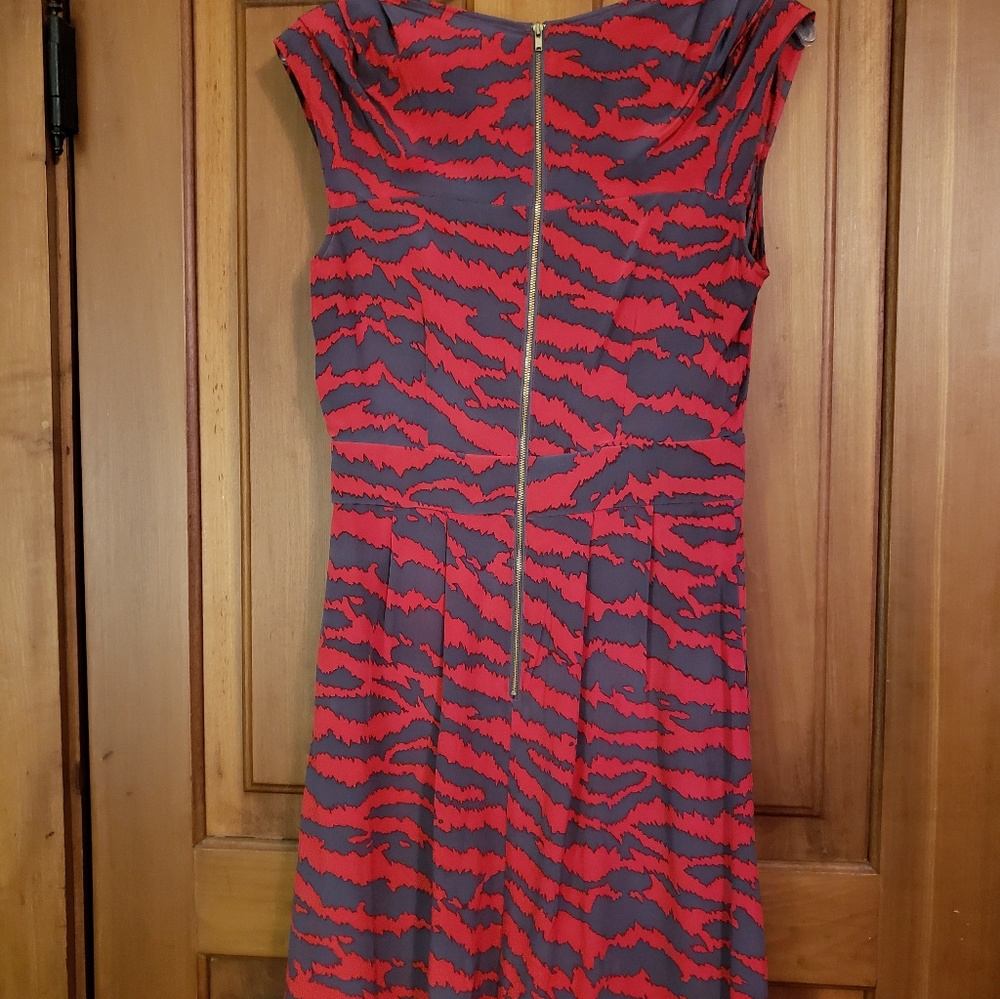 Beth Bowley red silk zebra print dress - Picture 2 of 4